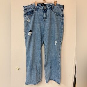 Hollister Light Blue Distressed Boyfriend Jeans